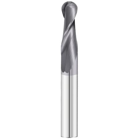 Fullerton Tool 2-Flute - 30 Degree Helix - 3215 GP End Mills, TIALN, RH Spiral, Ball, Extra-Long, 5/8 30171